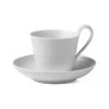 Royal Copenhagen White Fluted Tasse M. Hohem Henkel