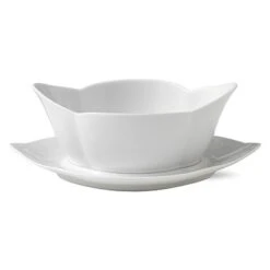 Royal Copenhagen White Fluted Sauciere