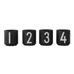 Design Letters Espressotassen 4er Pack Schwarz