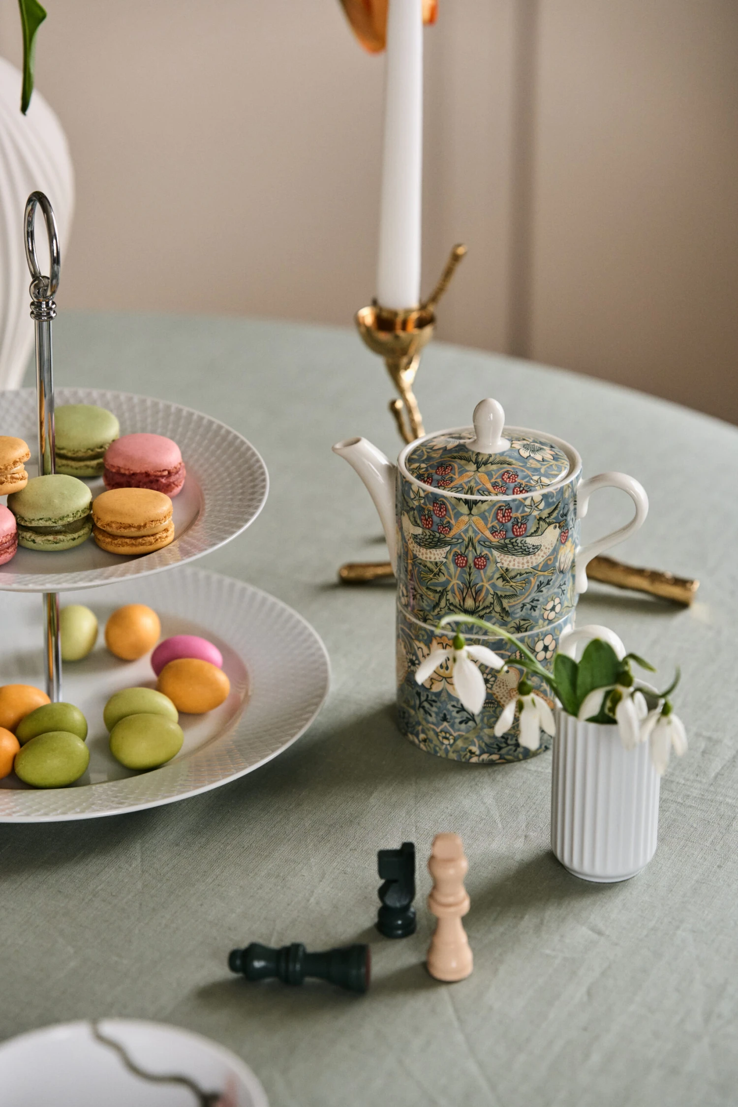 Spode Strawberry Thief Teekanne Und Teetasse 3 Spode Strawberry Thief Teekanne Und Teetasse – Bild 3