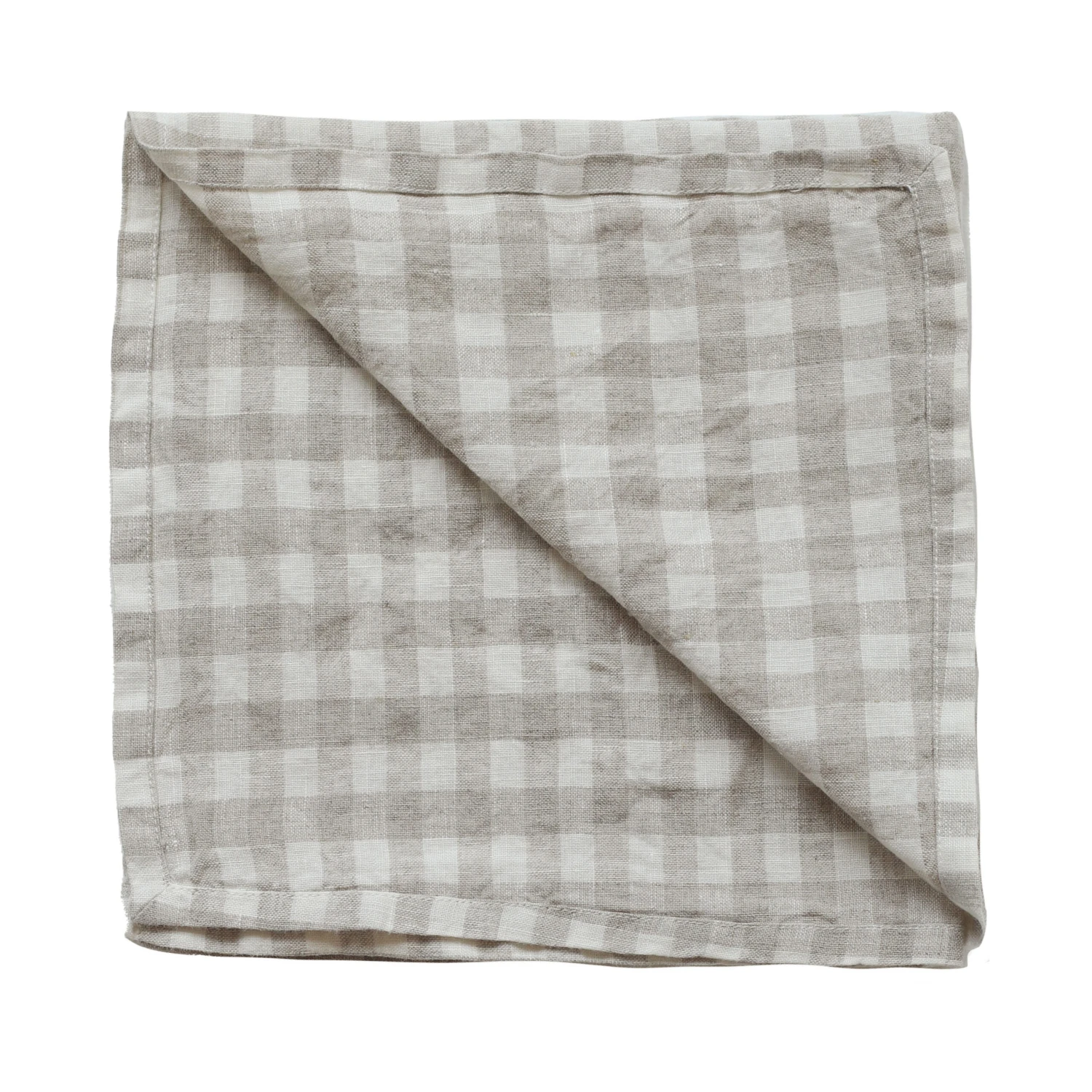 Gingham Karierte Leinen-Serviette 45 X 45 Cm 1 Gingham Karierte Leinen-Serviette 45 X 45 Cm