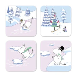 Mumin Glasuntersetzer Winter 2022 9 X 9cm 4er Pack