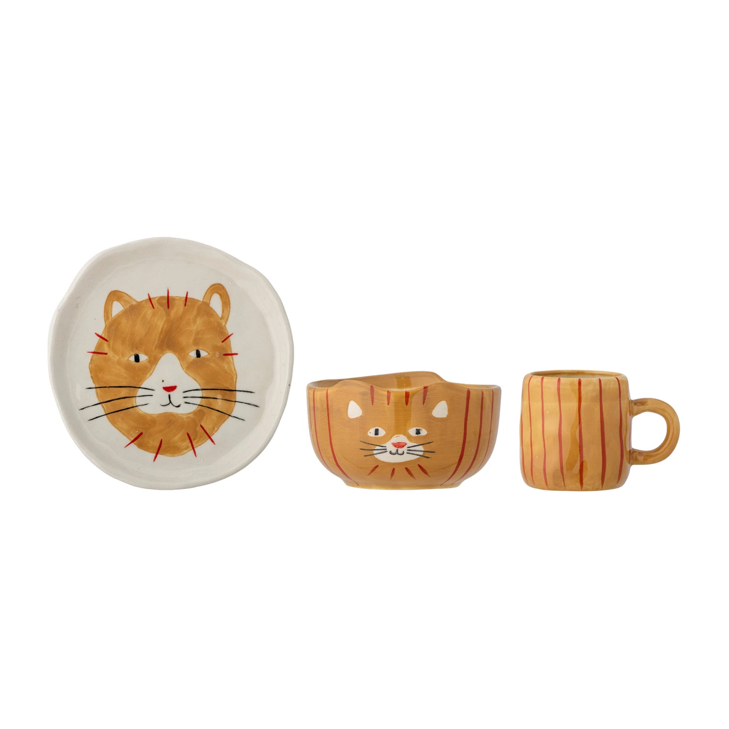 Bloomingville Kittie Kindergeschirr Steingut 3 Teile 1 Bloomingville Kittie Kindergeschirr Steingut 3 Teile