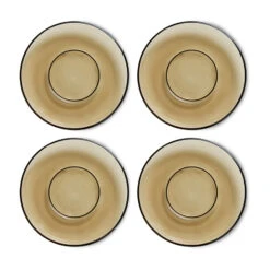 70's Glassware Kaffeeteller Ø10,6cm 4er Pack