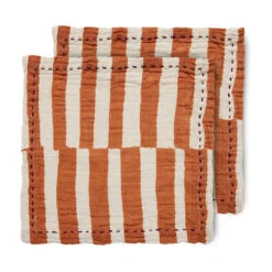Striped Baumwollserviette 30 X 30cm 2er Pack