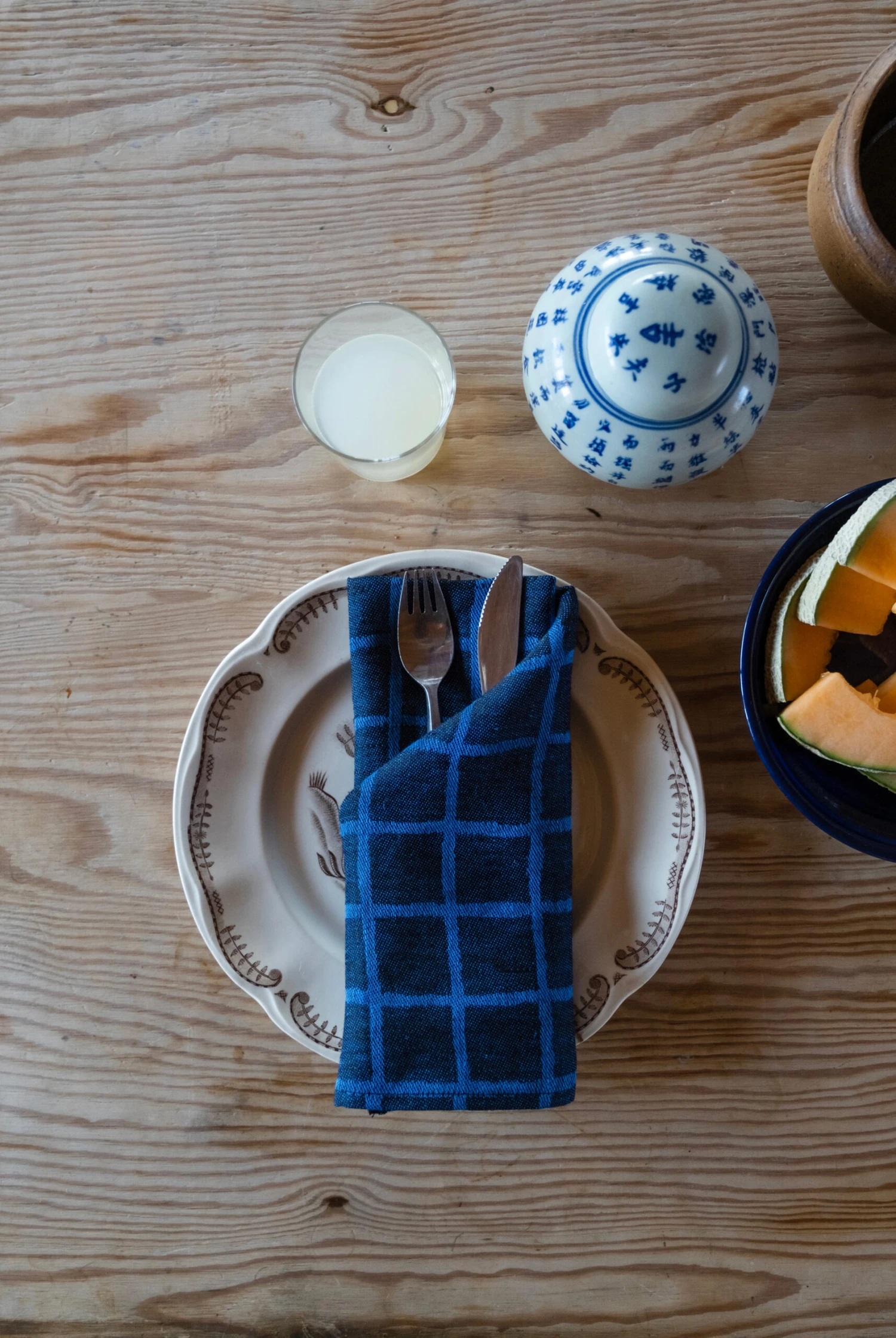 Rutig Jacquard Gewebte Serviette 2er Pack 2 Rutig Jacquard Gewebte Serviette 2er Pack – Bild 2